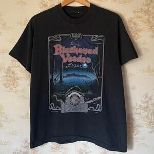 1991 Dixie Blackened Voodoo Lager T-Shirt | Vintage Beer | Size L